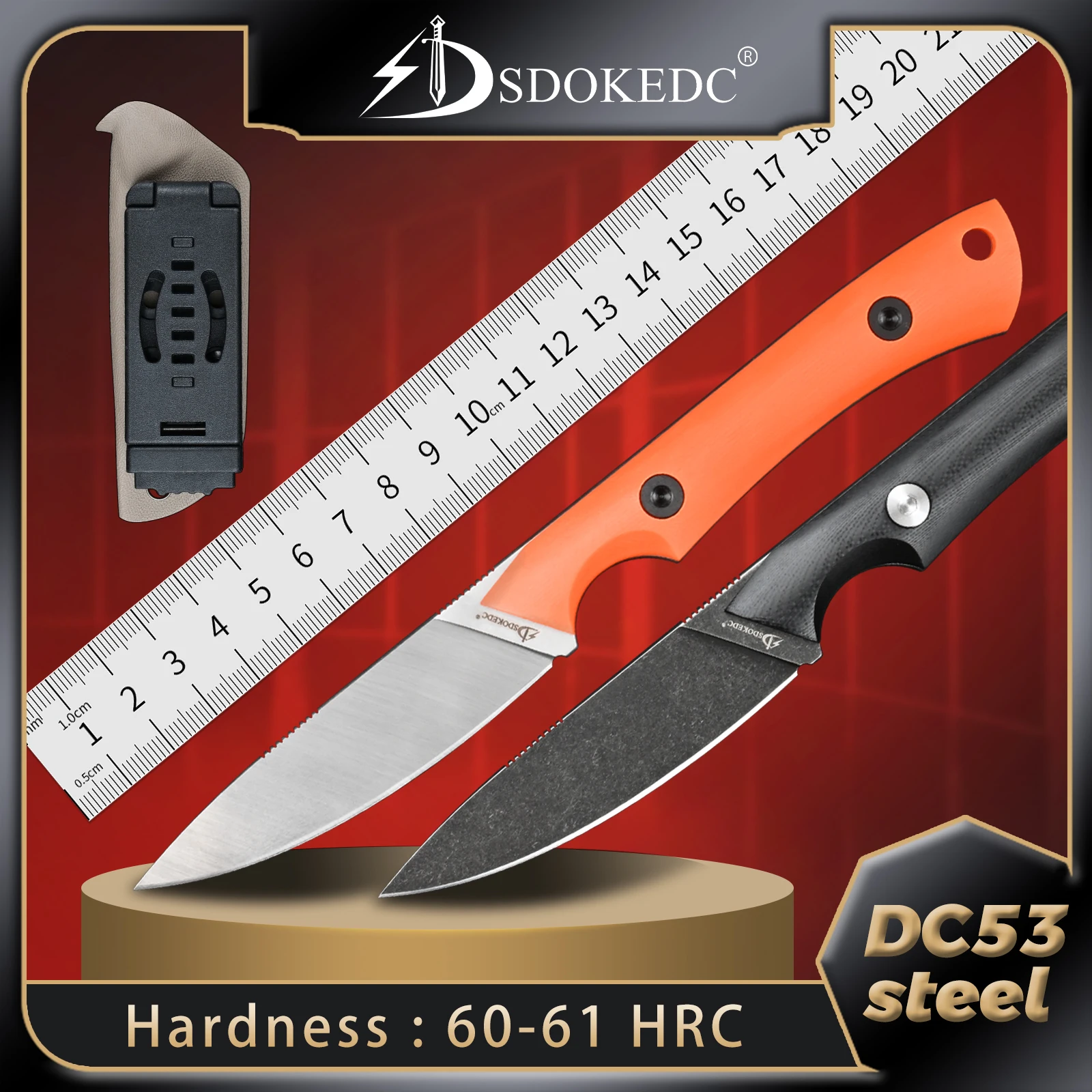 

SDOKEDC Edc Fixed Blade KnifeHand Tools For Outdoor Camping Hiking Backpacking Survival Convenient Pocket Straight Knife Gift