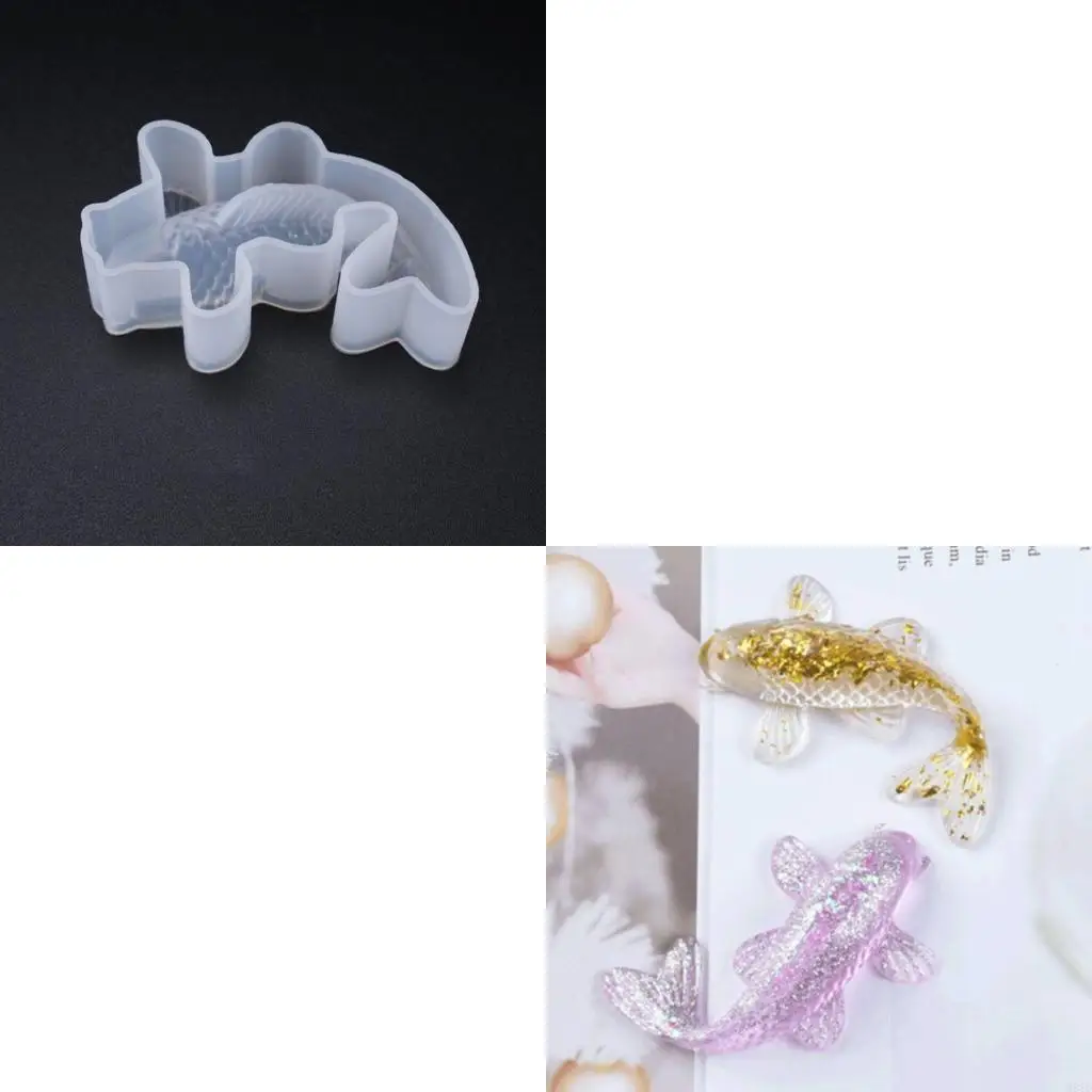 

Silicone Mold Fish Small Keychain Pendant Making Mold Ornament for Beginners Projects Making Accessories