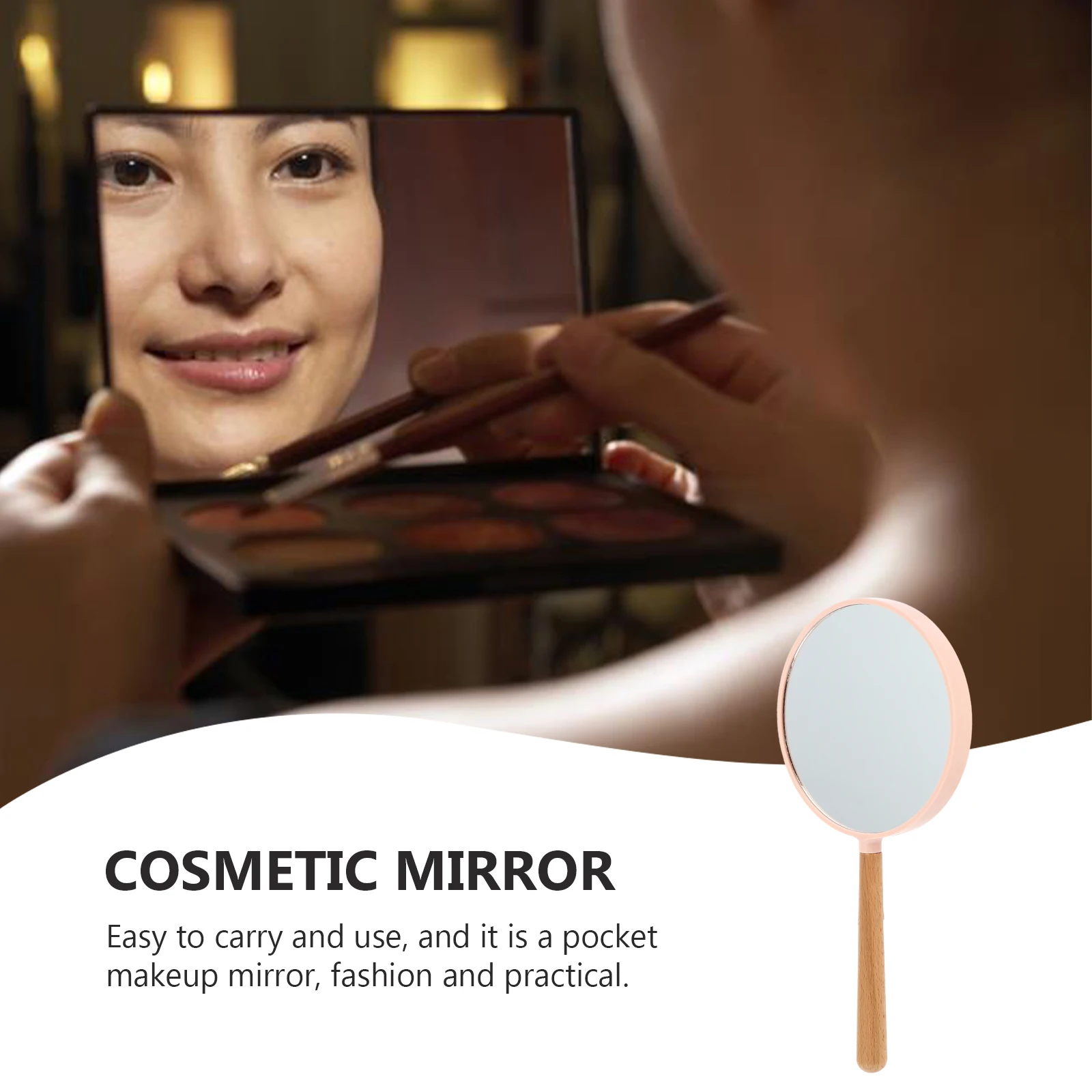 

Creative Double Sided Makeup Mirror Vanity Handheld Magnifying Abs Frame Women Travel Beauty Tool Decorative