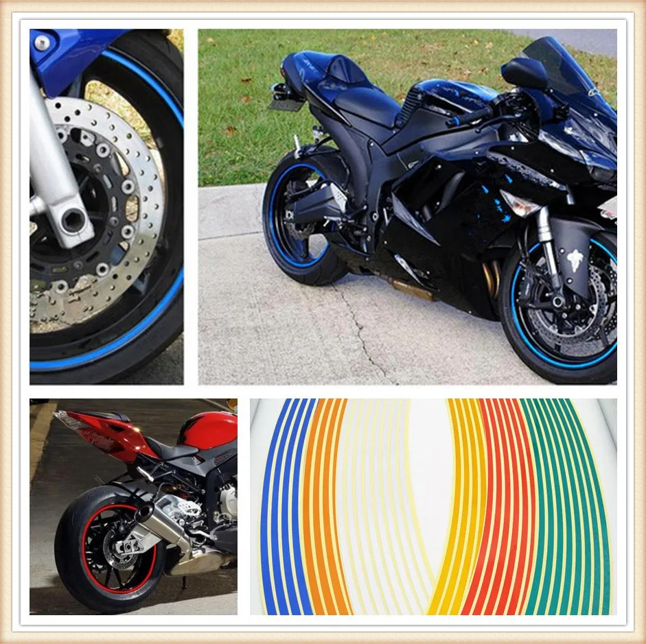 Strips Motorcycle Wheel Sticker Reflective Decals Rim Tape Bike Car Styling For Ducati 1198 S Ducati 800SS 800 Supersport