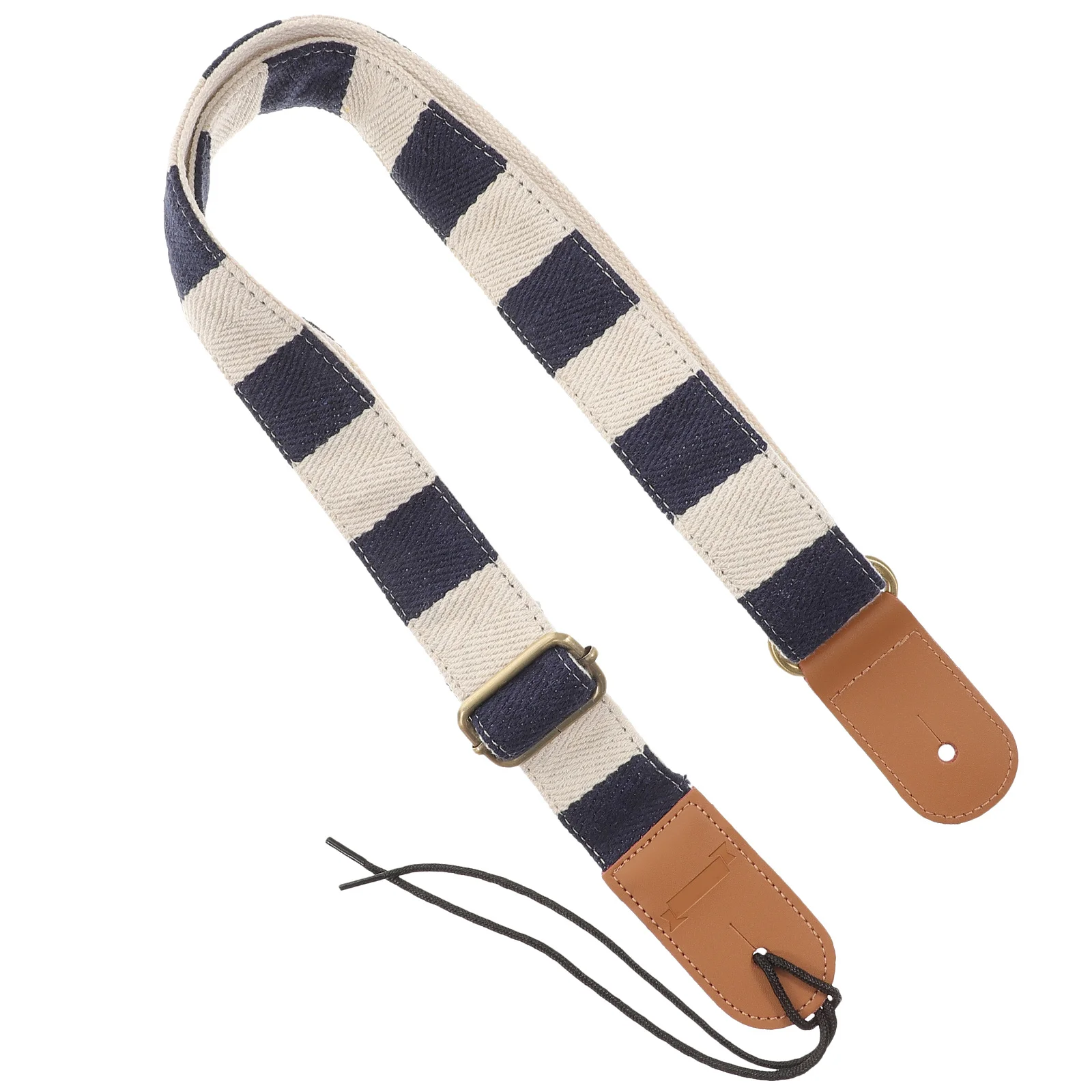 

Ukulele Strap Durable Adjustable Wear-Resistant Guitar Belt Stripe Style Bass Guitar Performance Replacement Accessory