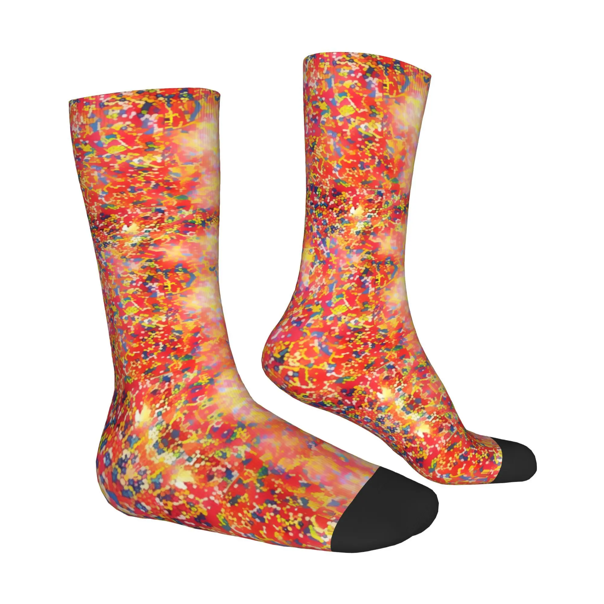 أنماط ملونة الجوارب الذكور الرجال النساء جوارب الخريف البوليستر