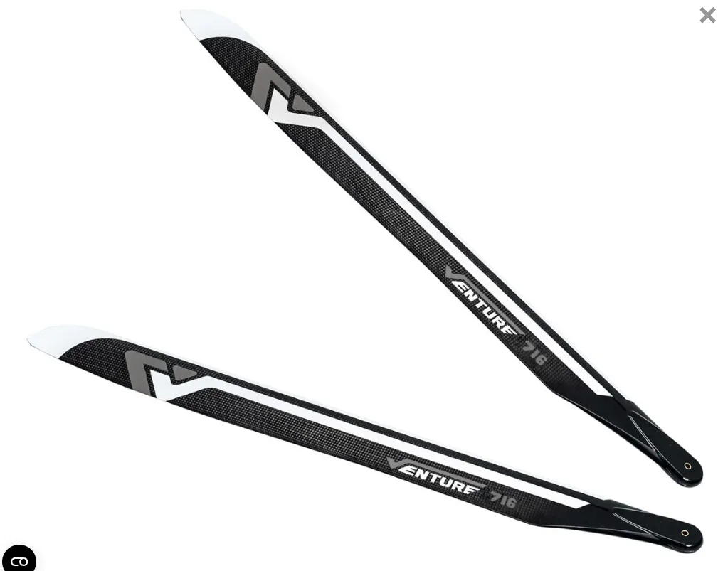 

Venture Blades 716mm Premium Carbon Fiber Main Blades (Silver) (2)