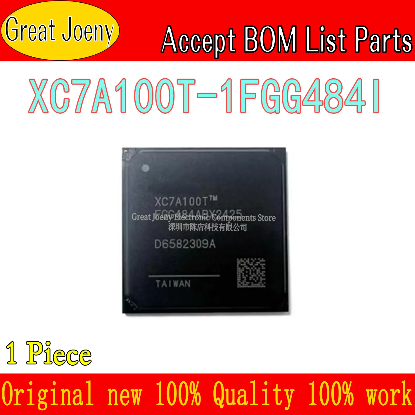 100% New Original XC7A100T-1FGG484I XC7A100T IC Chipset FBGA-484 Bulk Best Price