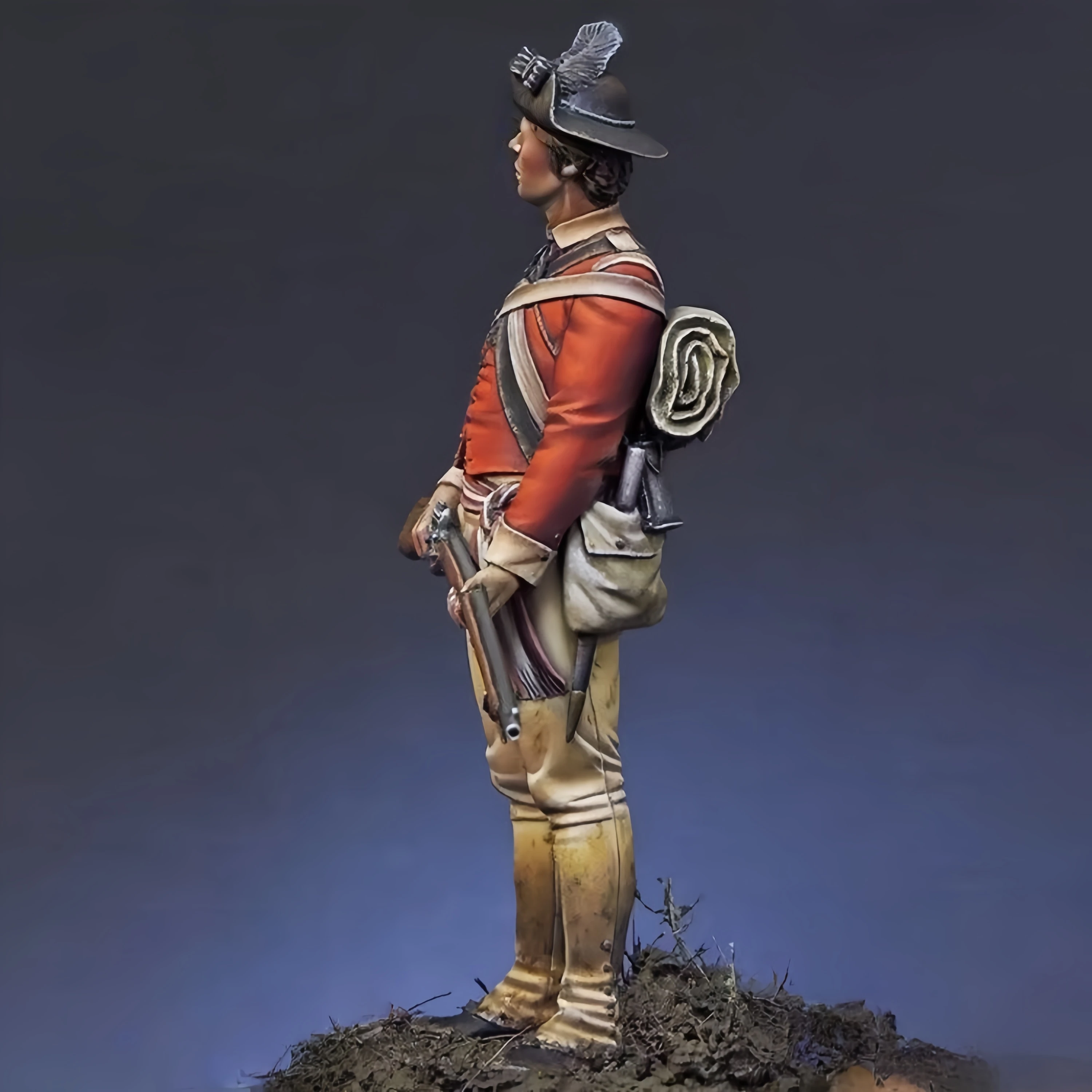 GK 1/24 Resin Full-Body Figure Model, Classic Infantry Soldier, Unpainted White Model Kit, Collectible Figure for Hobbyists - view 2