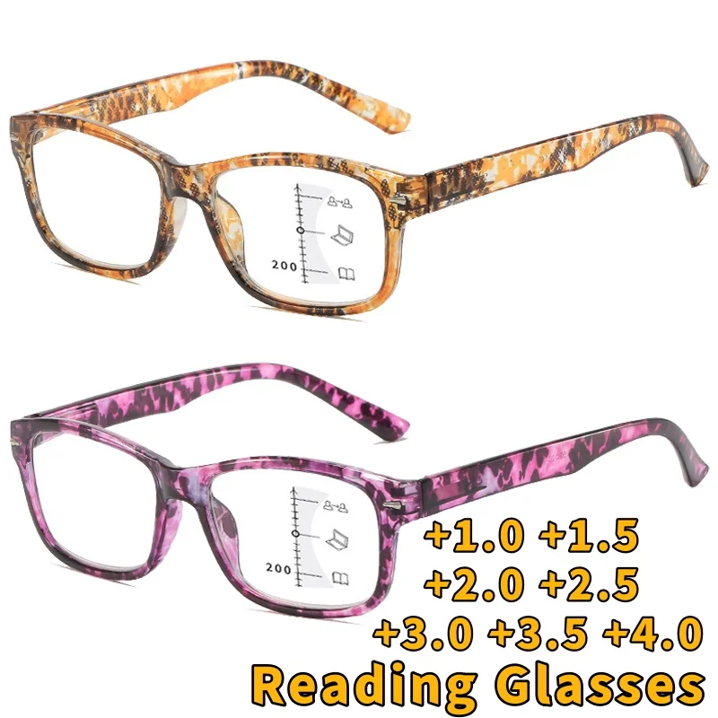 

Fashionable Printed Multifocal Presbyopia Glasses High-definition Comfortable Reading Glasses with Plus Diopters +1.0 To +4.0