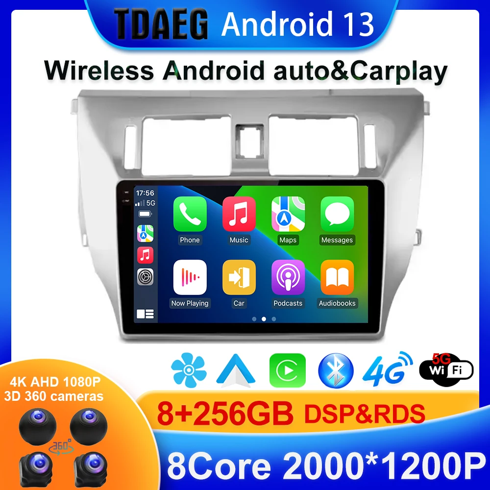 BT5.0 8+256G Wireless carplay auto screen android car stereo multimedia dvd player for Great Wall Voleex C30 2014 gps navigation