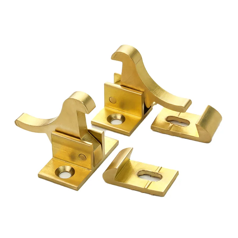 

1 Set Bird Shaped Buckle Door Window Compact Brass Spring Latch Lock Retro Cabinet Elbow Buckle Low Noise Home Hardware