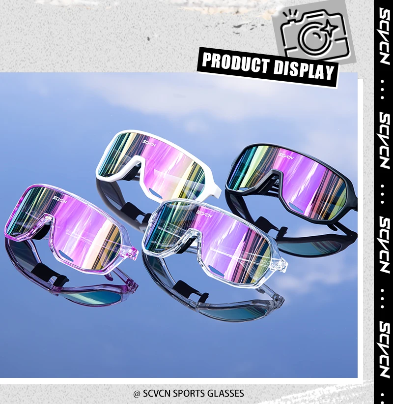 SCVCN Sportbrille UV400 Radsport-Sonnenbrille für Herren und Damen Modische Shades MTB Mountainbike Rennrad 2026 Eyewear Schutzbrille – Detail 9