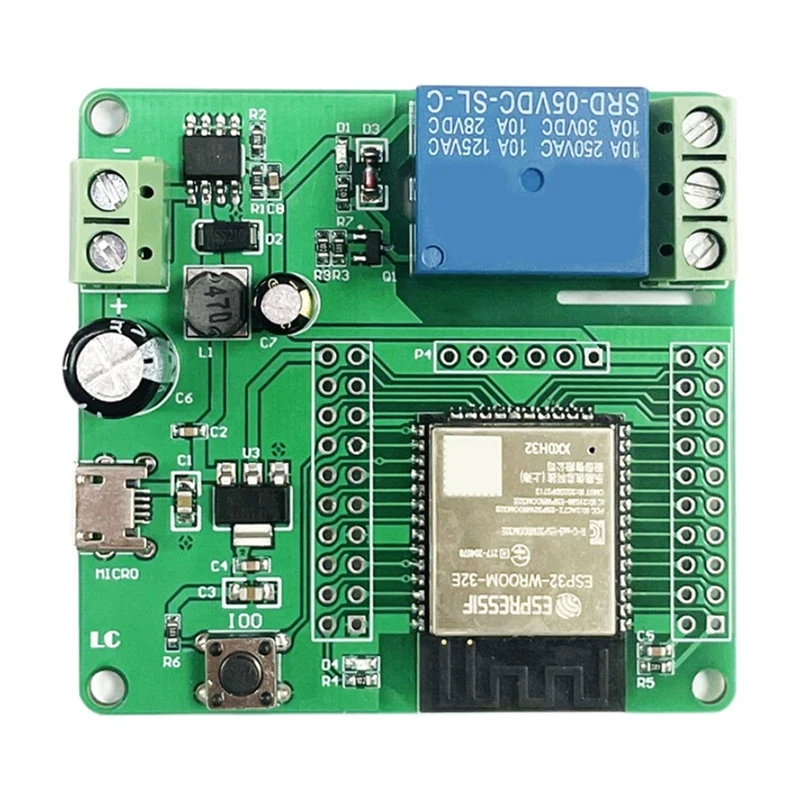 1PC Green DC5-60V Power Supply ESP32 Development Board Single Relay Module ESP32-WROOM Development Board