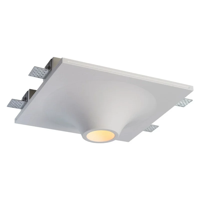 Downlight encastré en gypse plafonnier LED Anti-éblouissement intégré sans bordure projecteur salon couloir éclairage intérieur AC220V