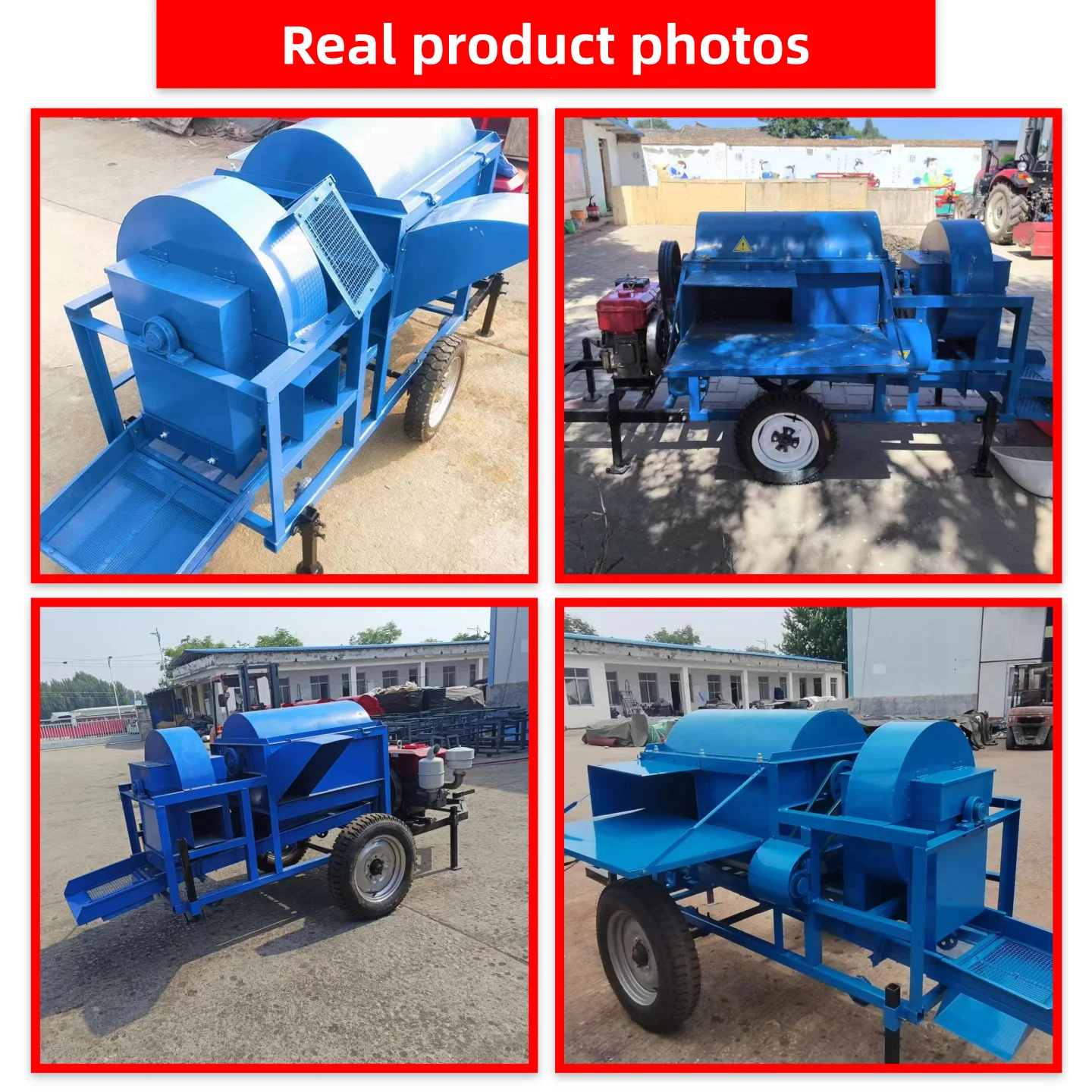 Hot Selling Export Mobile Diesel Multi Function Thresher Grain Processing Machine Multi Purpose Cereal Sheller Equipment