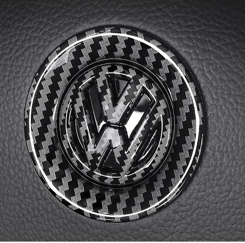 Car Steering Wheel Auto Emblem Sticker Accessories For Volkswagen VW R-line GTI R Polo Golf Touareg Passat Magotan Tiguan Jetta