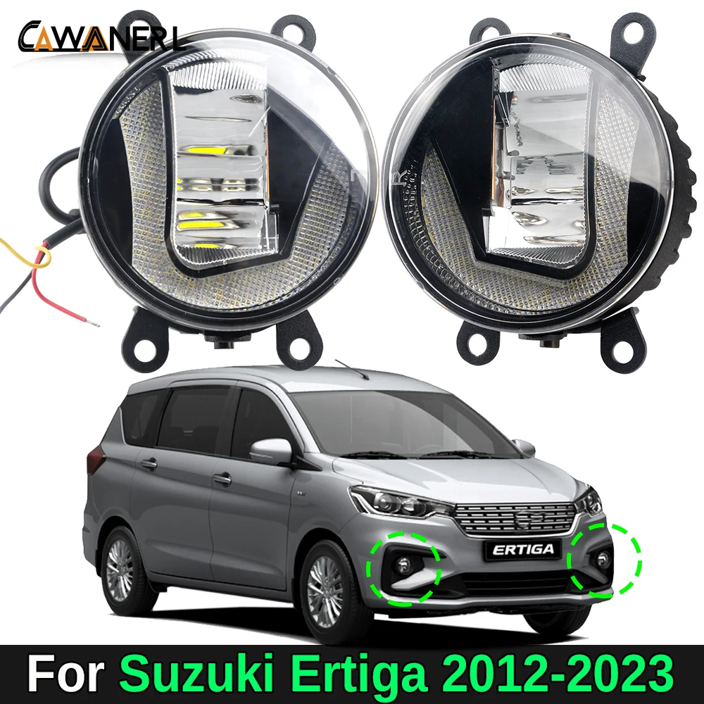 

2IN1 LED Fog Light with DRL Function For Suzuki Ertiga 2012-2023 30W Car Aluminum Fog Daytime Running Lamp H11 12V