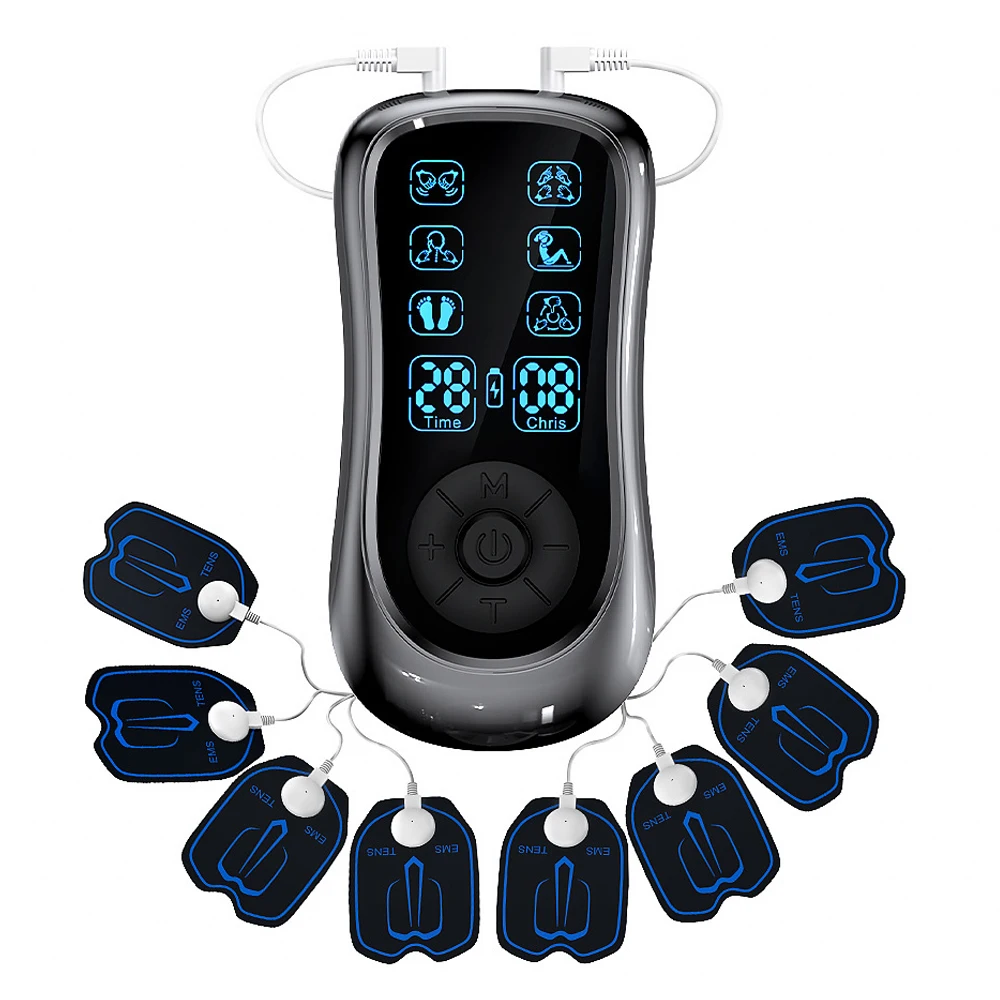 EMS TEM Neck Massager Pulse Massage with 6 Massage Modes LCD Acupuncture Massager Comprehensively Alleviate skin Muscle Fatigue