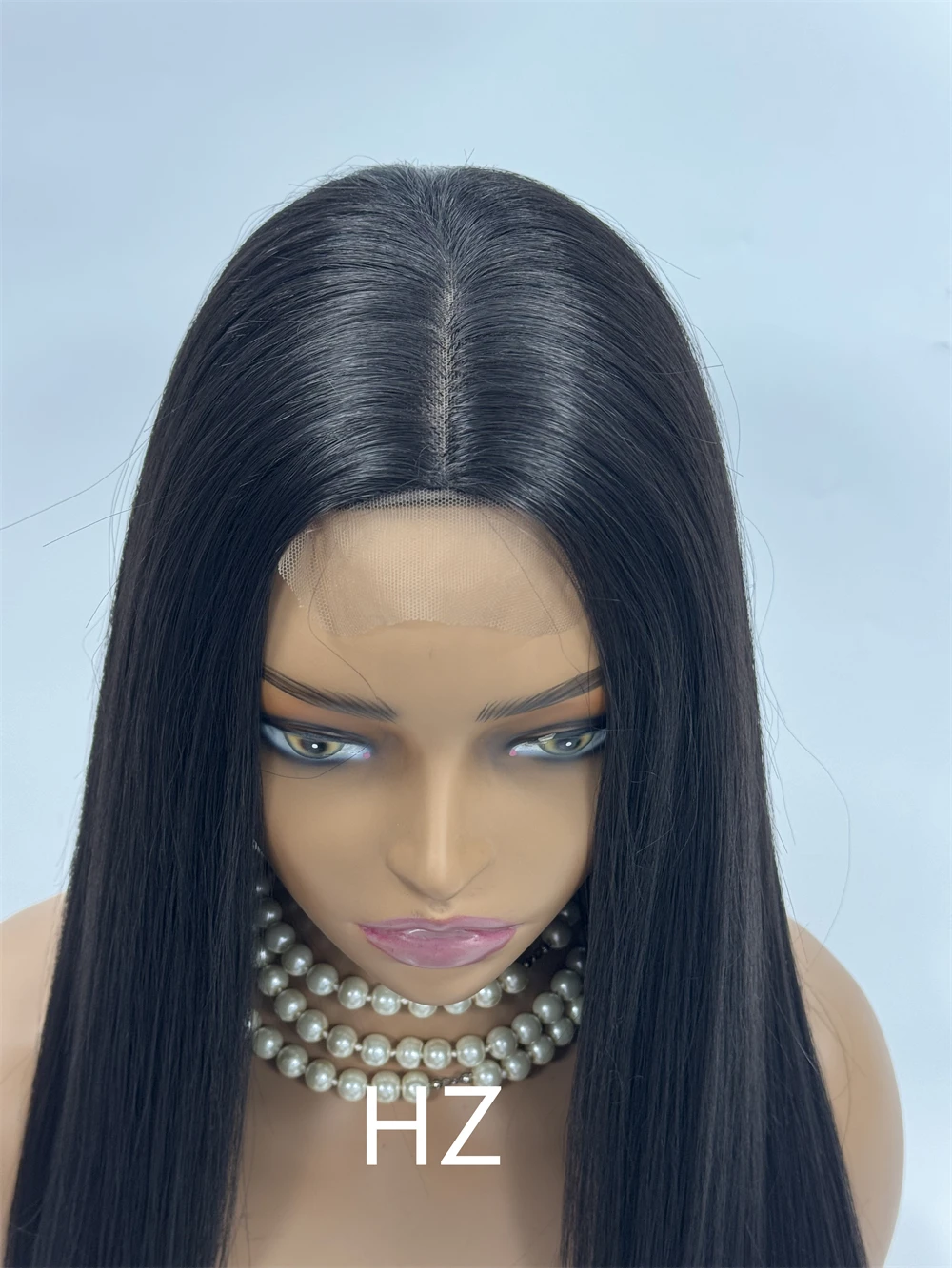 HZ Lace Front Wigs Perucas retas com perucas encaracoladas de cabelo sintético de alta qualidade e boa textura