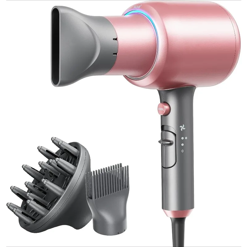 Hair Dryer, Blown Away Ionic Hair Dryer for Curly Hair with Diffuser, 1875W Fast Drying Blow Dryer with Ceramic Technol