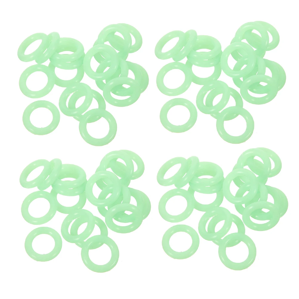 

200 Pcs Night Aperture Camp Nail Ring Silica Gel Glow The Dark Tent Stakes