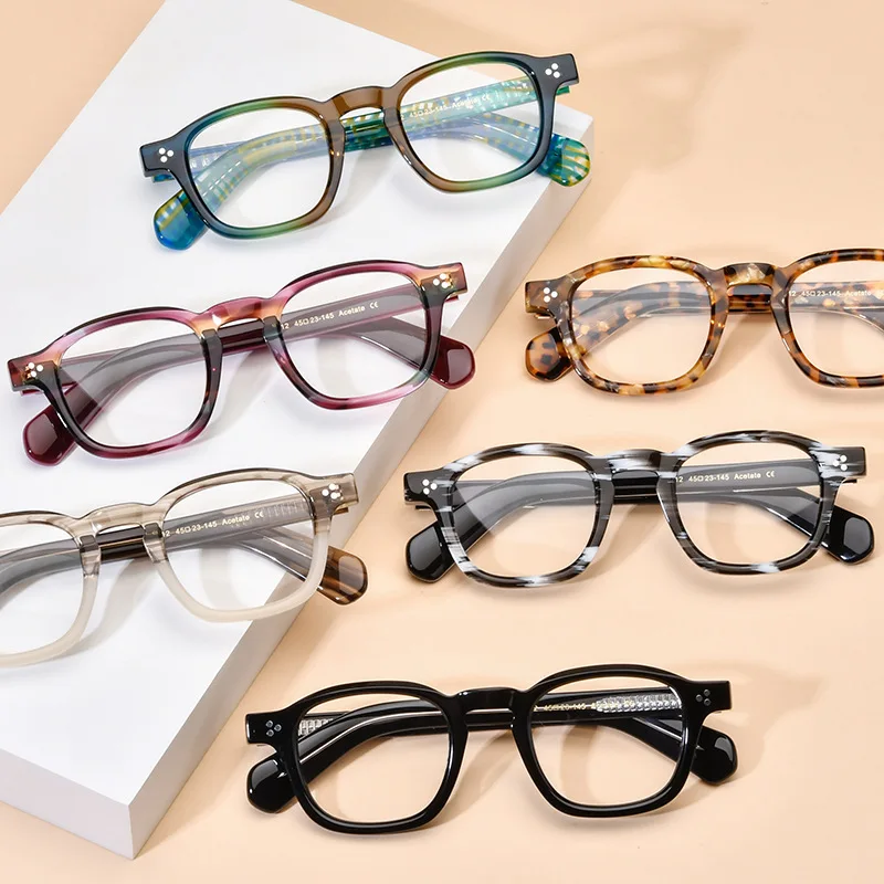 2026 Acetate Thick Top Quality Glasses Frame Men Eyeglasses Frames Women Small Face Classic Handmade Reading Prescription Myopia