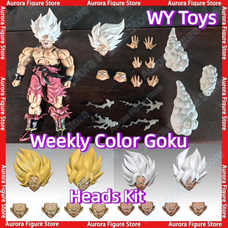

WY Toys Dragon Ball SHF Super Saiyan SSJ Son Goku Weekly Color Heads Accessories Headsculpt Anime Action Figures Models PVC Gift