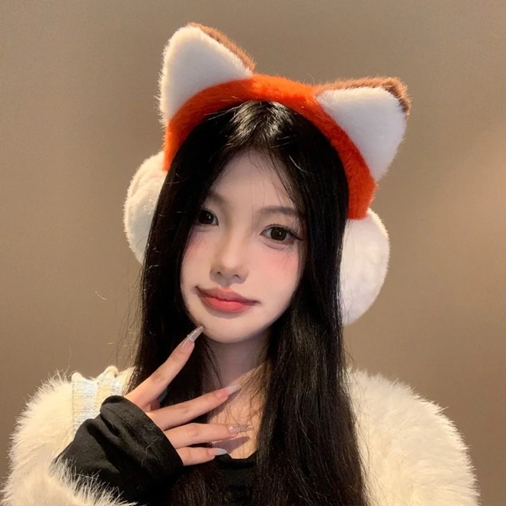 

Comfortable Cartoon Cartoon Earmuffs Windproof Thicken Winter Plush Ear Cap Earflap Ear Warmers Foldable Ear Cover Student