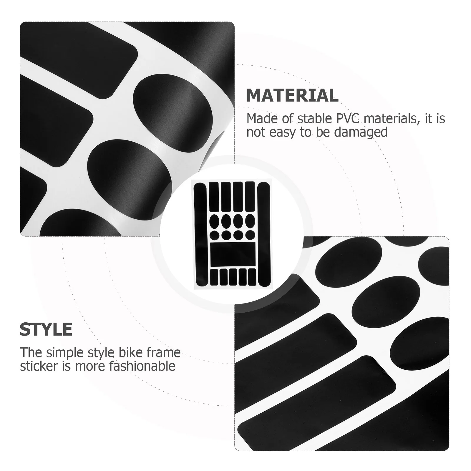

2Pcs Bike Frame Protective Stickers Anti-Scratch Durable PVC Bike Frame Decals Protective Films for Road Mountain Folding Bikes