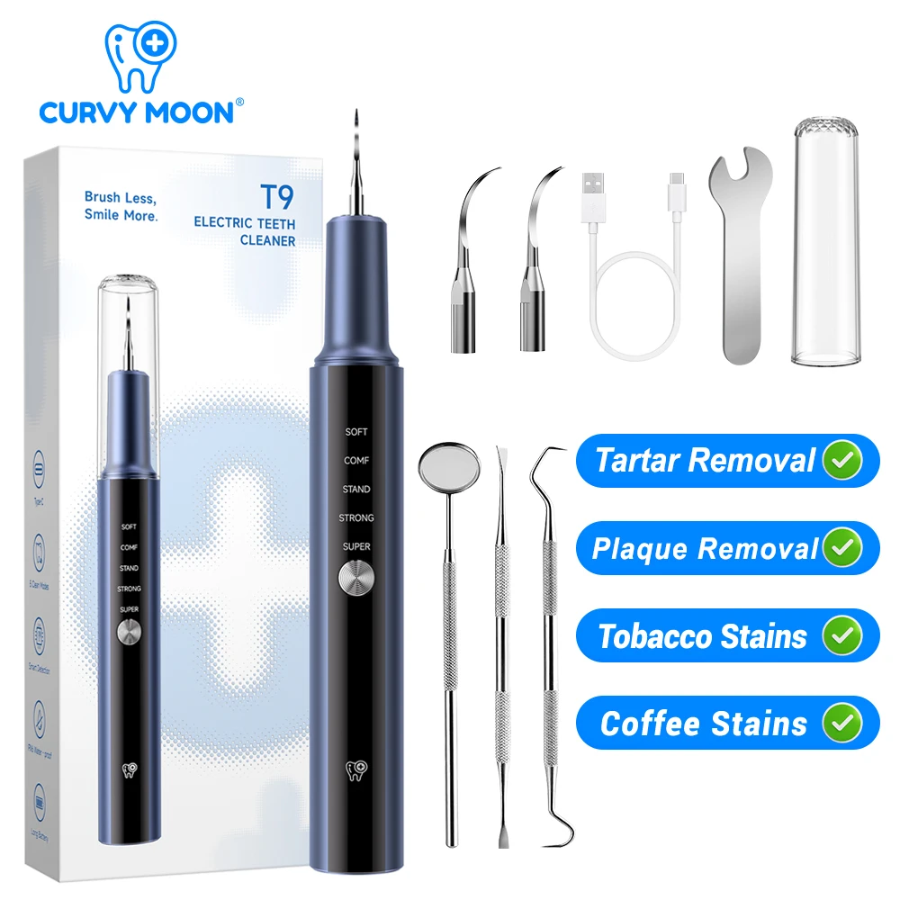 Ultrasonic Electric Tooth Cleaner Calculus Tartar Plaque Dental Scaler Oral Tooth Stain Remover Teeth Whitening Instrument