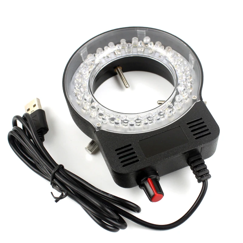 USB LED Ring Light Illuminator Lamp Industry Monocular Binocular Trinocular Stereo Video Microscope Lens Camera Magnifier