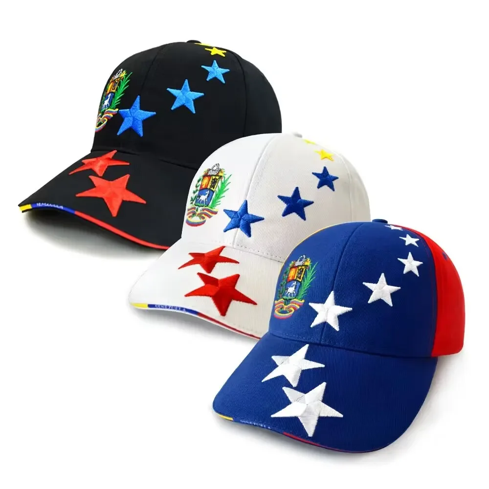 Venezuela Cotton  Baseball Caps Men  Gorras Twill Embroidery 7 Stars Baseball Caps  Logo Venezuela Sports Cap Women Men Hats