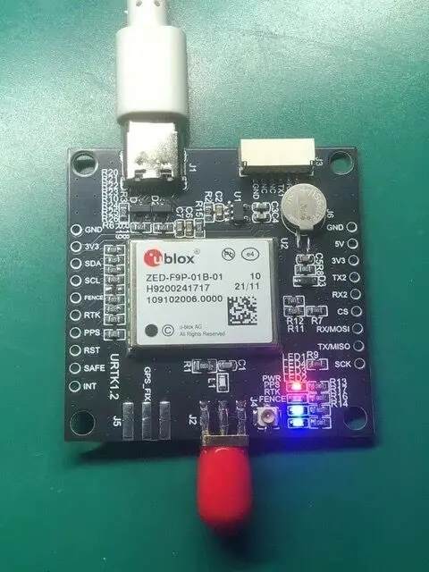 Imagem -06 - Módulo de Navegação Gps Módulo de Posicionamento Diferencial Sonda Nível Novidades Supply Receiver Um980 Gnss Board Zed-f9p01b-01 Rtk