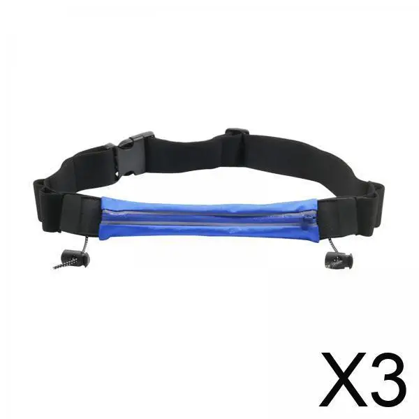 

3xRunning Belt Fanny Pack Stylish Running Waist Belt for Cycling Hiking Travel Blue