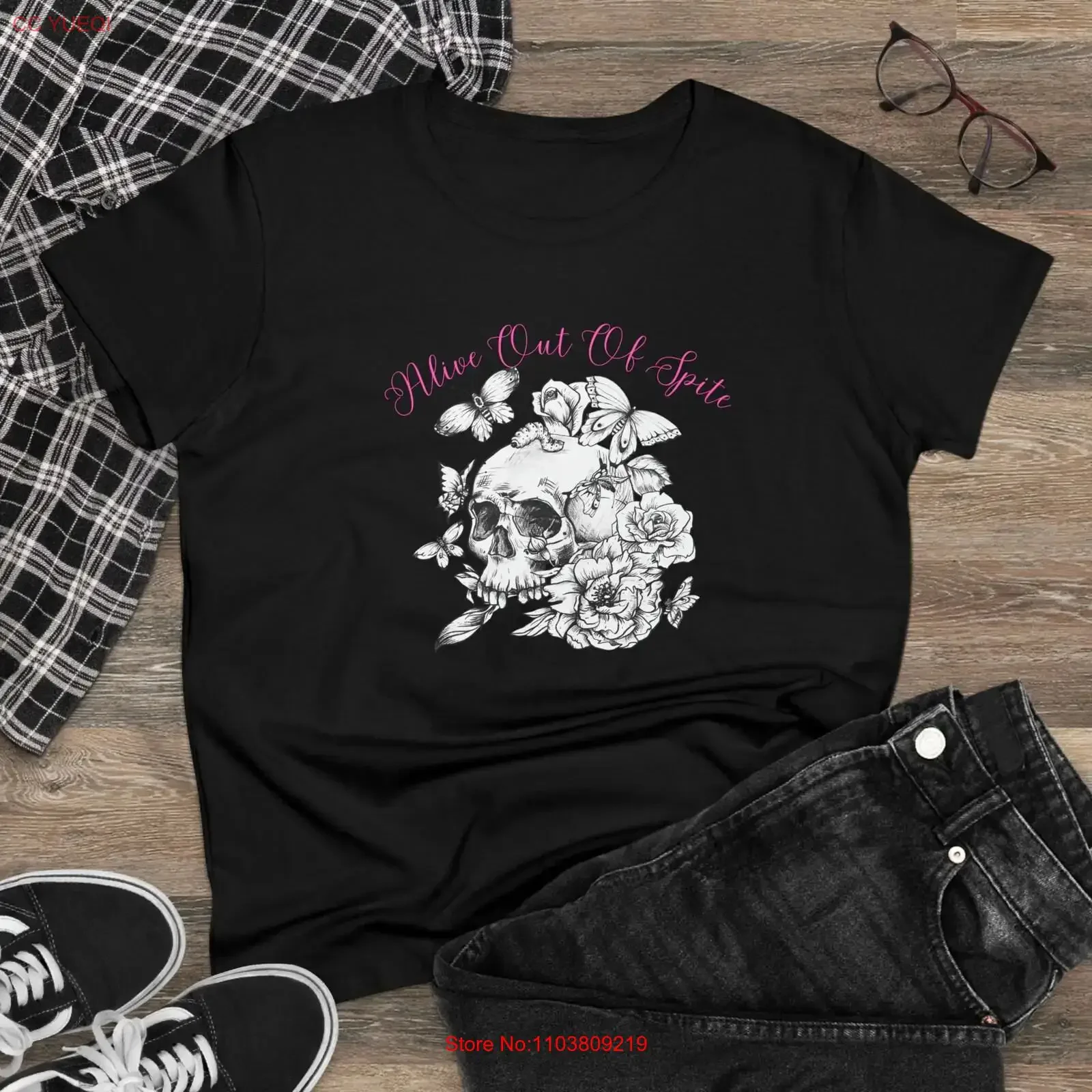 Alive Out Of Spite T-shirt femme vintage lavé unisexe respirant capote pour un usage quotidien vêtements de créateur de mode