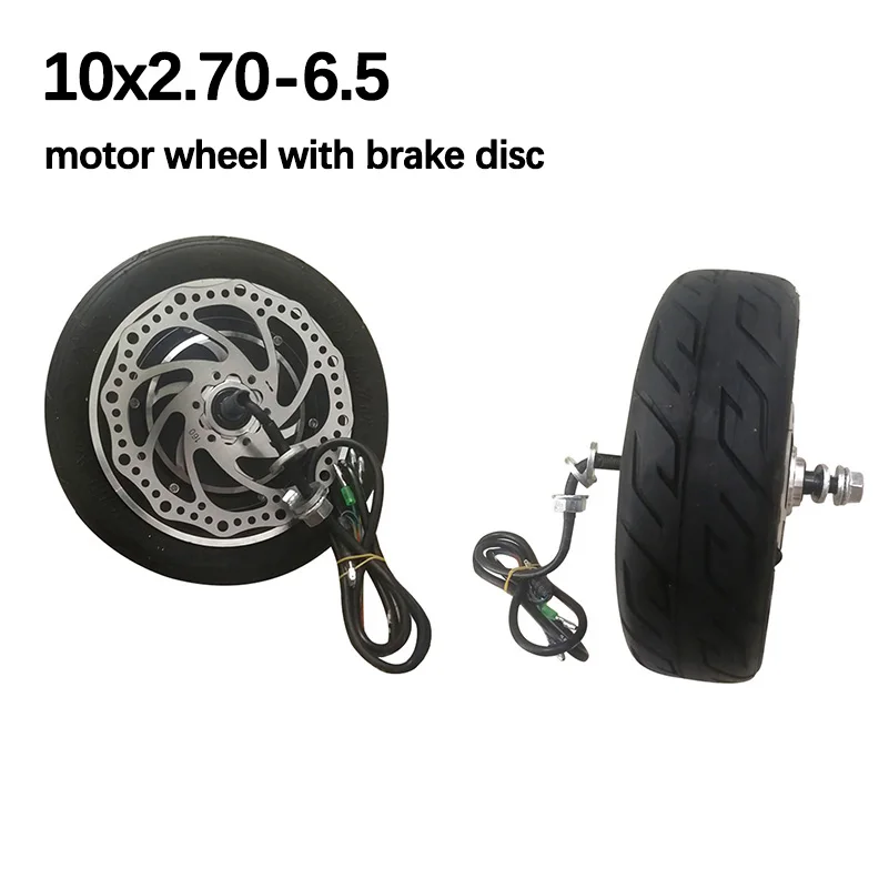 

10x2.70-6.5 Tubeless Vacuum Tire Motor For 10 Inch Electric Scooter Brushless 36v350w 48v500w Hub Accessories