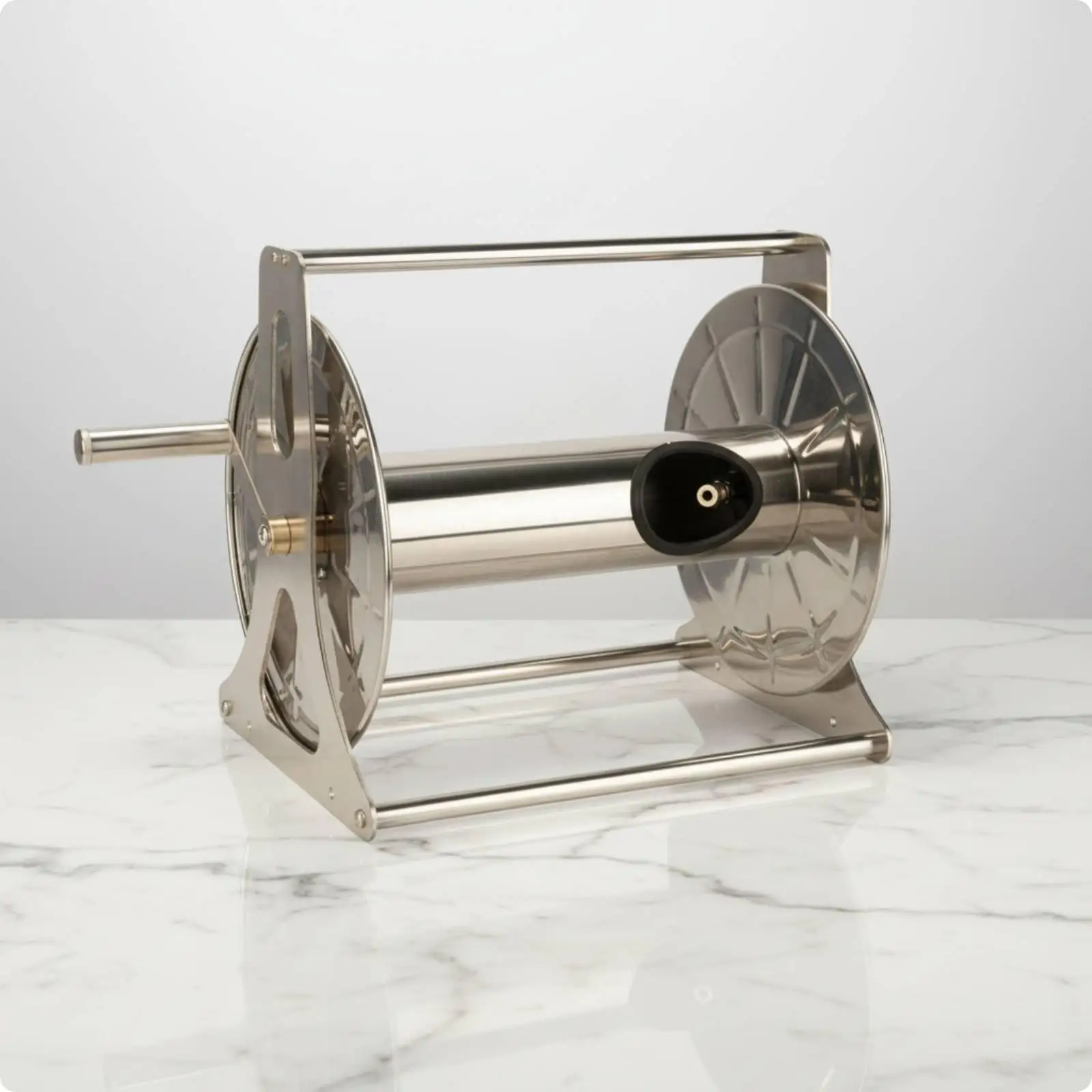 Stainless Steel Hose Reel Carrier Mobile Garden Hose Reel Carrier Heavy Duty