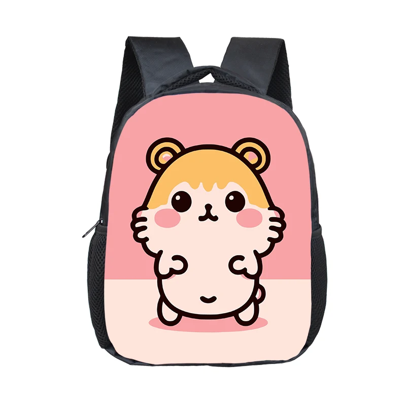 Tas punggung anak-anak, tas punggung ringan motif hewan lucu kartun Hamster untuk remaja laki-laki dan perempuan