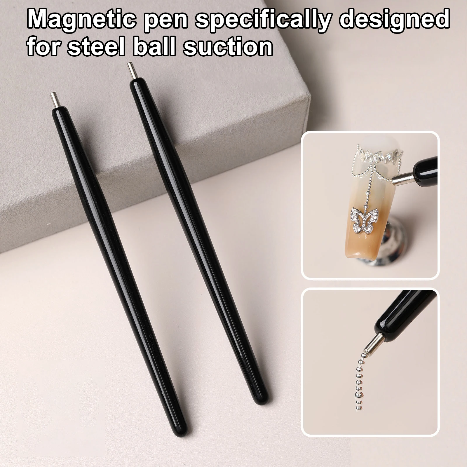 

Magnetic Pen Specifically Designed for Steel Ball Suction Cat Eye Magnet Stick Rabbit Nail Art Accessories Charms Manicure Tools