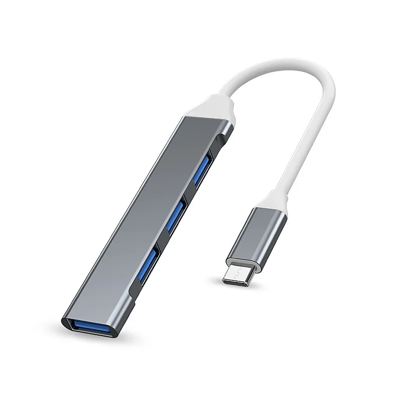 ฮับ USB 3.0 Type C 4พอร์ตฮับความเร็วสูง OTG ตัวแยกพอร์ตหลายพอร์ตอุปกรณ์คอมพิวเตอร์สำหรับ Mac bookpro/iphone