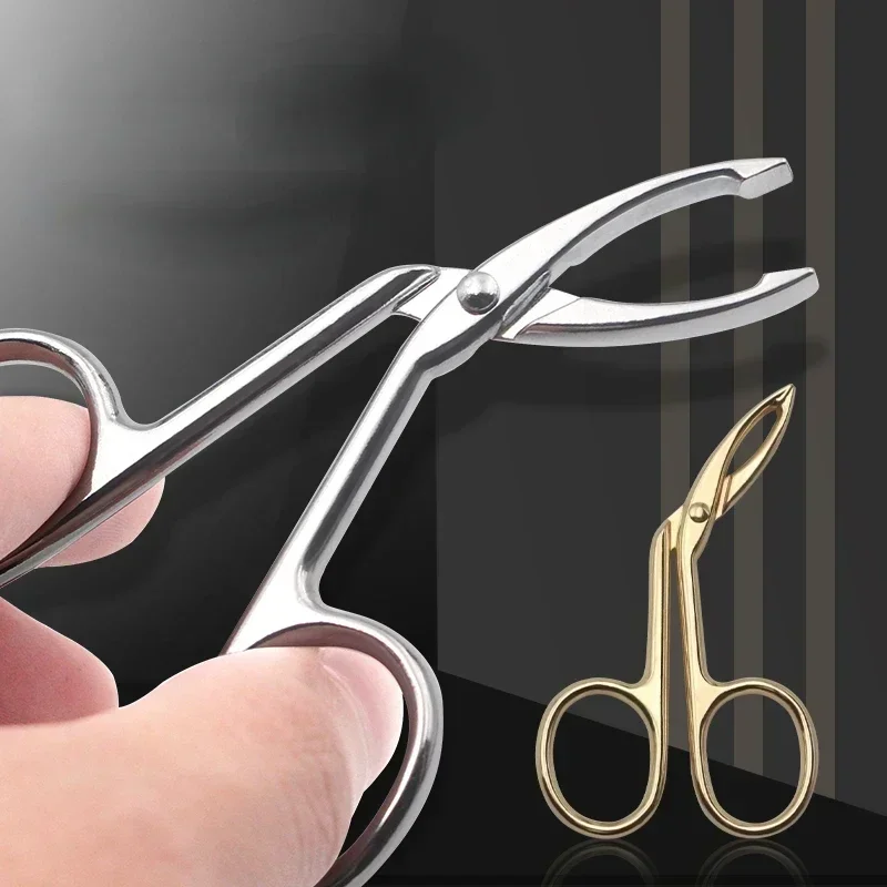 Professional Elbow Eyebrow Pliers Clip Scissors Tweezers Straight Pointed Stainless Steel Eyebrow Plucking Makeup Beauty Tools