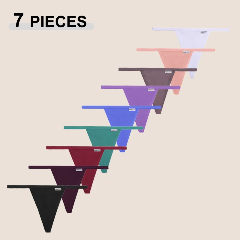 7Pcs/Set Women’s Sexy Panties Seamless Cotton Low Rise Thongs Fashion Solid Color Soft Breathable Underwear Female Cozy G-string