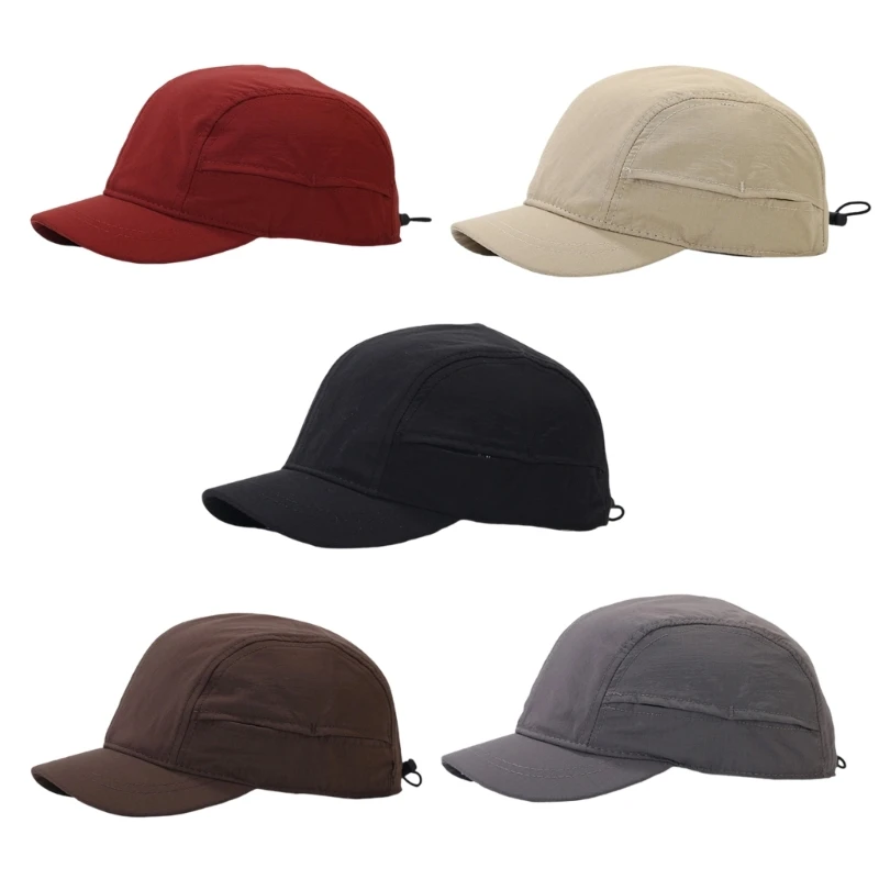 X5XA Outdoor Baseball Hat Short Brims Design Practical Styles Lightweight Sun Protective