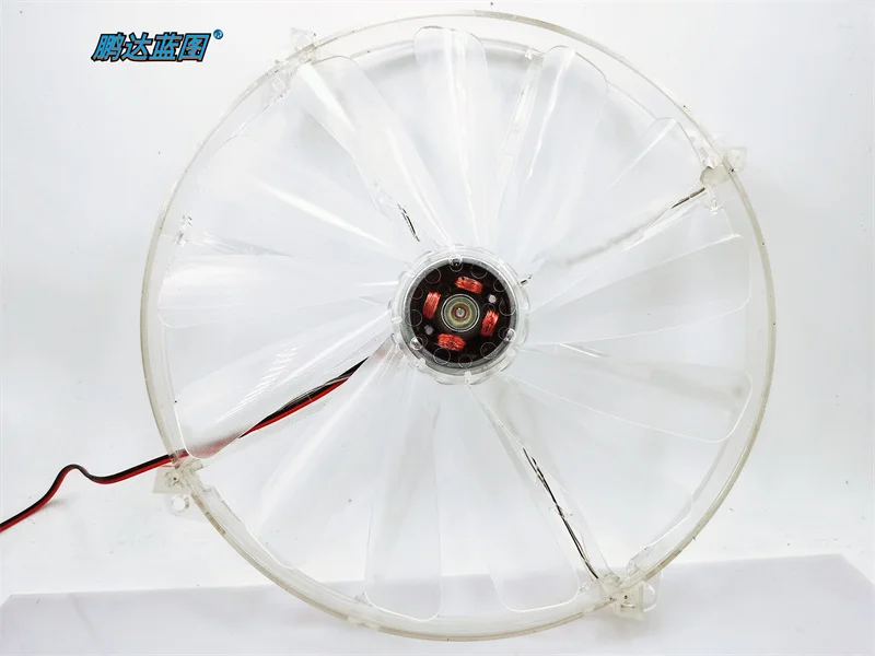 Imagem -02 - Silencioso Pengda Blueprint Circular Led Luminous Cooling Fan Transparente 5v 200x20 mm Novo 2023