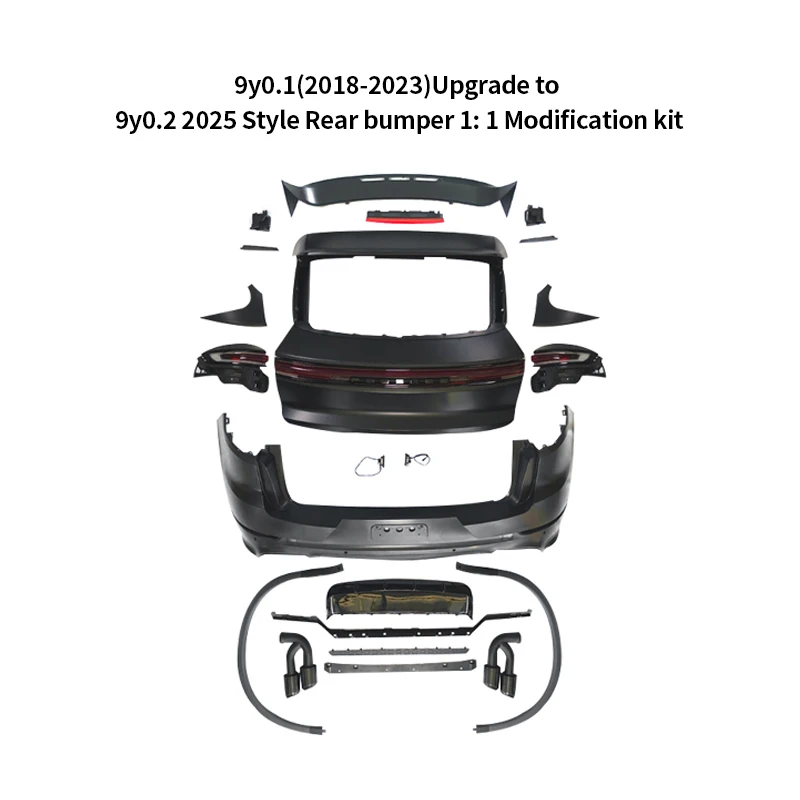 TEGARRY 2018-2024 High Quality Red Rear Light Spoiler Full Set Upgrade Kit PP Material Decoration+Protection 100% Fittment Easy