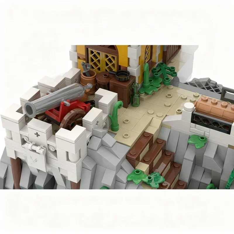 

4311PCS MOC Pirate Series Empire Trading Post Model Building Blocks Creative Assembly Space Display Home Decor Construction Gift