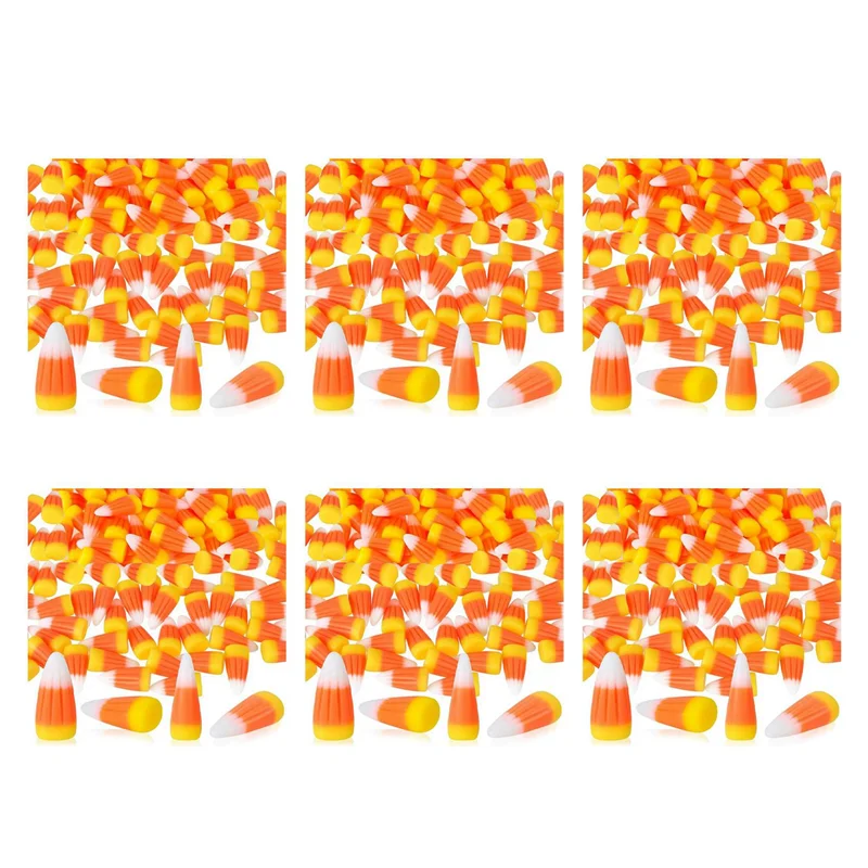 AT44-300Pcs هالوين الراتنج الحلوى الذرة الاصطناعي ثلاثية الأبعاد الحلوى الذرة حبة الخريف فو وهمية الذرة سكرابوكينغ الزينة