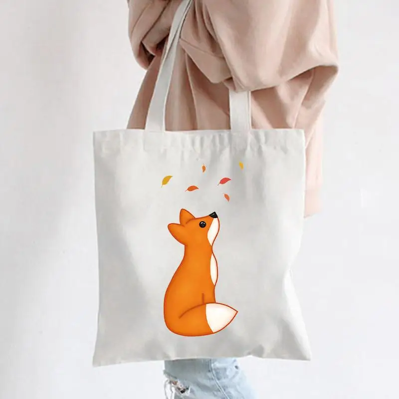 

Fox Lovers' Canvas Tote Series Diverse Fox Art Prints Handbags For Nature Enthusiasts Daily Trendsetters