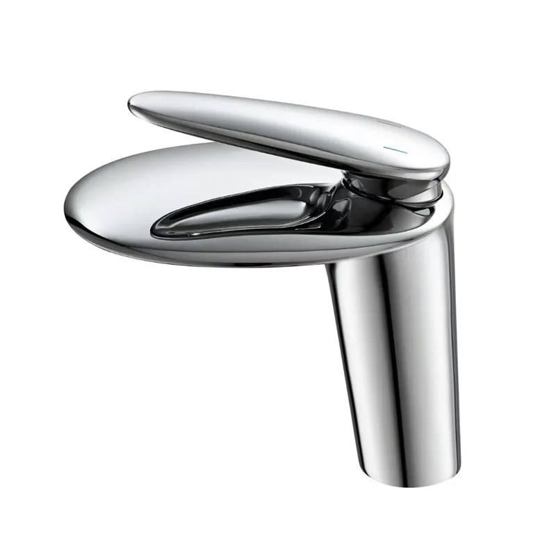 New gun gray washbasin hot and cold faucet bathroom cabinet under the counter basin all copper anti-splash washbasin white
