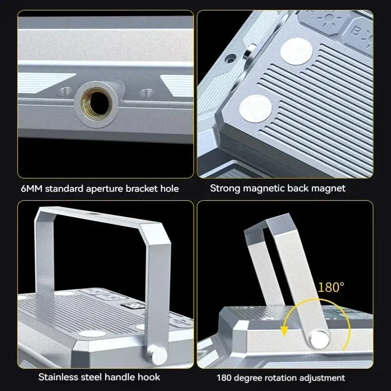 충전식 슈퍼 브라이트 캠핑 조명, 마그네틱 토치, 휴대용 작업등, 유지 보수 램프, 야외 텐트 랜턴