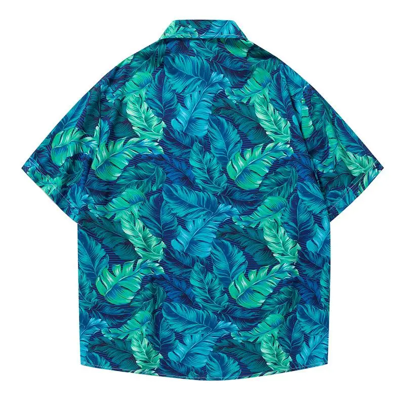 

Men's Beach irt Ice Silk ort Sve Loose Fit Summer Casual Floral Print Thiened Summer 2024 Faion Men's Clothing