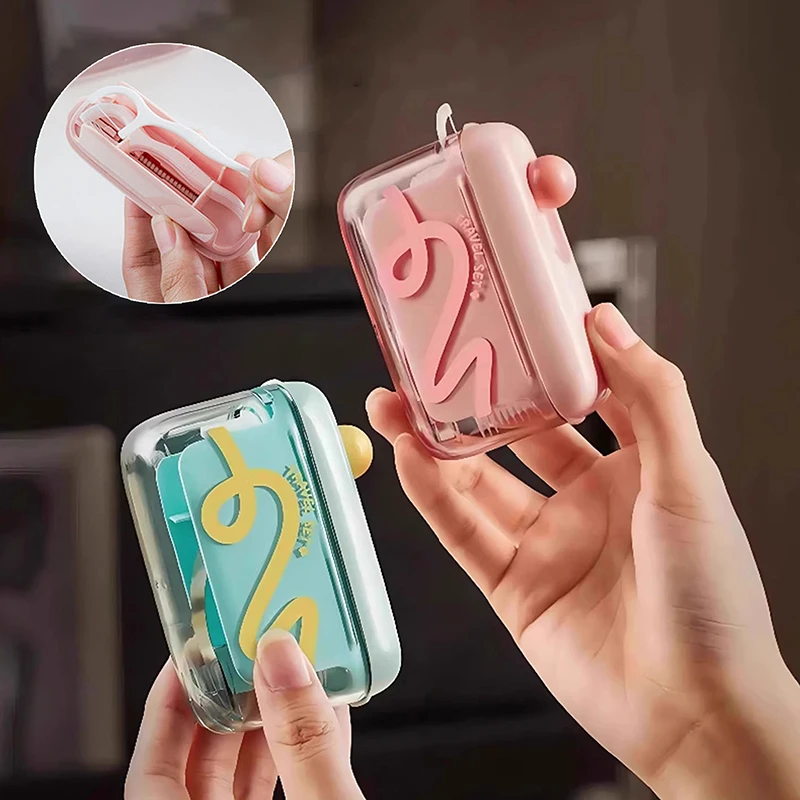 Tragbarer Handgepäck-Zahnseidenspender mit Zahnseide, Aufbewahrungsbox für Zahnseide, automatisch nachfüllbar, Zahnseide-Pick für die Mundhygiene