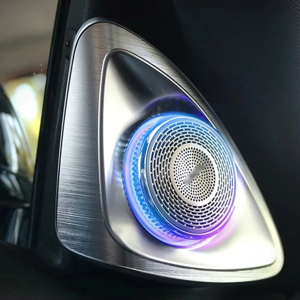 Car 4D Rotation Glow Tweeter For Mercedes Benz W223 S400 450L S Class 64Color Car speaker With Ambient Light Led Accessories